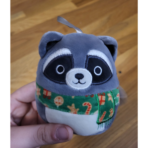 Squishmallows Rocky Raccoon Christmas Ornament 2021 Holiday Squad NWT 3.5” - Picture 7 of 14